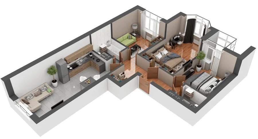 ЖК Гранд Бурже — 80.7 м²