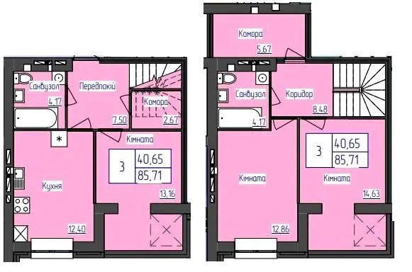 ЖК Олімпійський — 85.7 м²