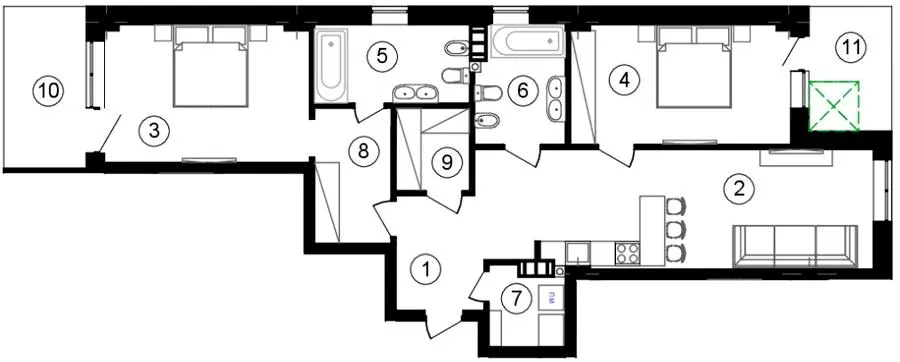 вул. Пирятинська, 6Б — 98 м²