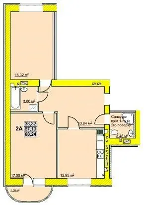 вул. Успенсько-Троїцька, 72/8 — 68.3 м²