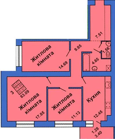 вул. Весняна, 9 — 83.1 м²