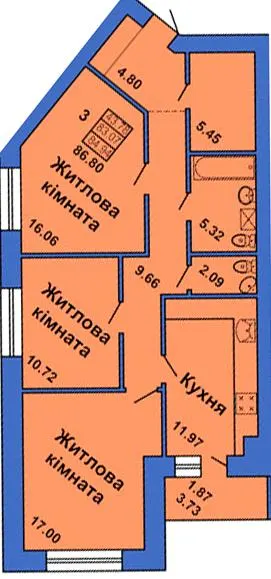 вул. Весняна, 9 — 86.8 м²