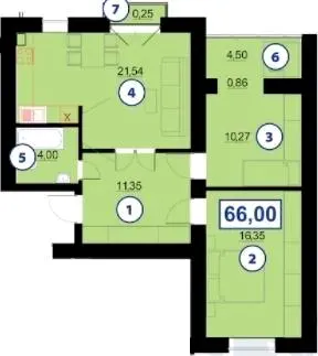 ЖК Квартал Гімназійний 2 — 66 м²