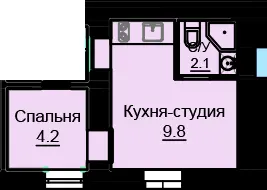 ЖК на Будівельному — 16.1 м²