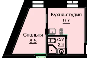 ЖК на Будівельному — 20.5 м²