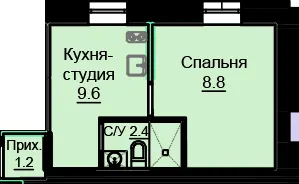 ЖК на Будівельному — 22 м²