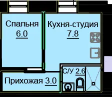 ЖК на Будівельному — 19.4 м²