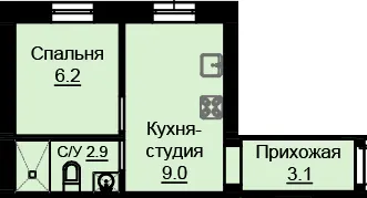 ЖК на Будівельному — 21.2 м²