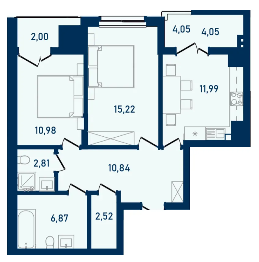 ЖК Престижний 2 — 67.3 м²