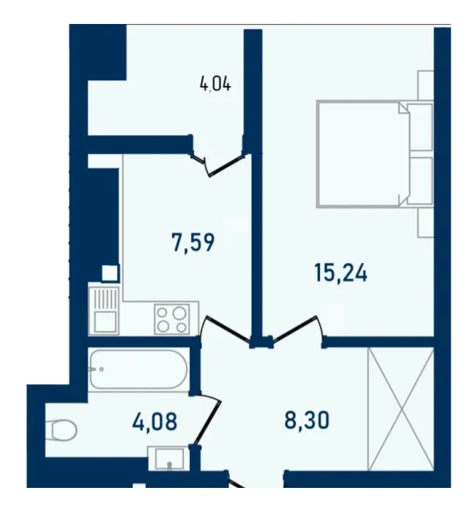 ЖК Престижний 2 — 39.3 м²