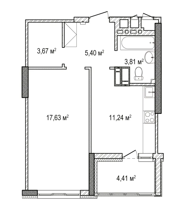 ЖК Krona Park II — 46 м²
