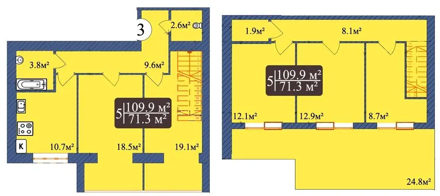 ЖК Мрія — 109.9 м²