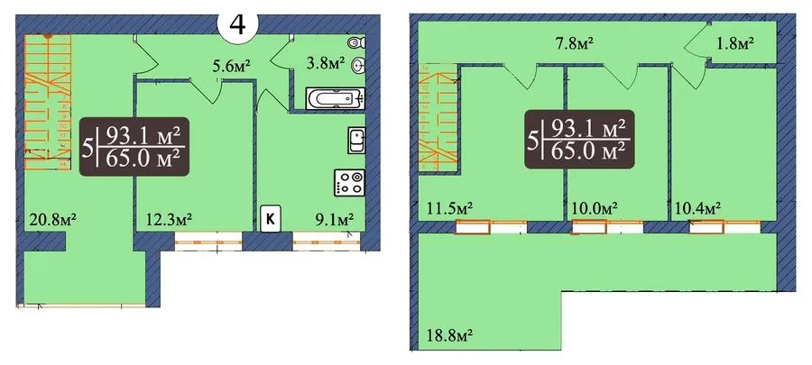 ЖК Мрія — 93.1 м²