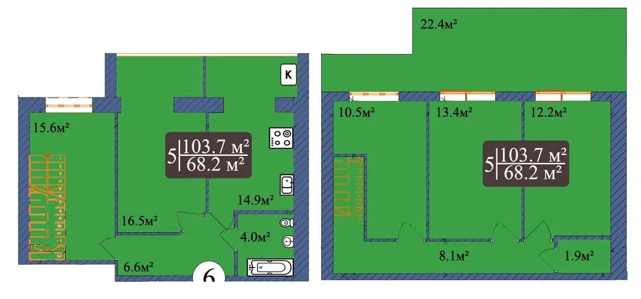 ЖК Мрія — 103.7 м²