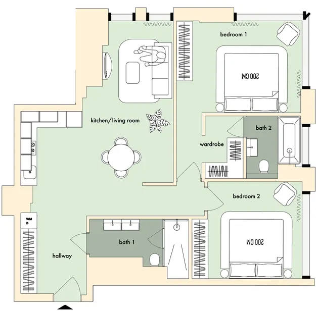 ЖК The Resort — 86.7 м²