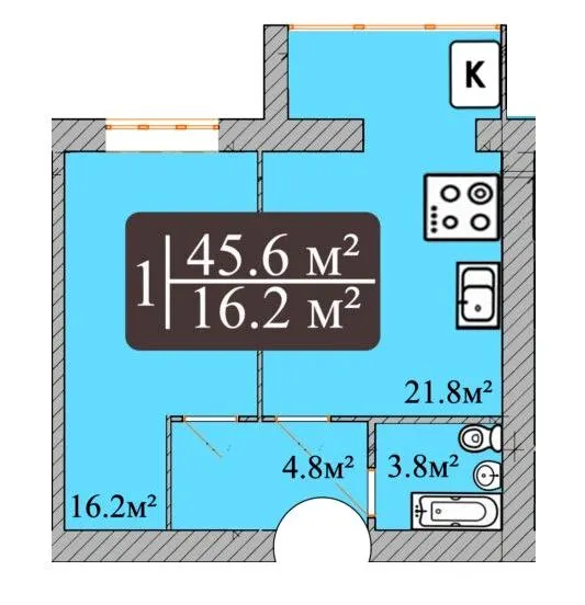 ЖК Dream Park — 45.6 м²