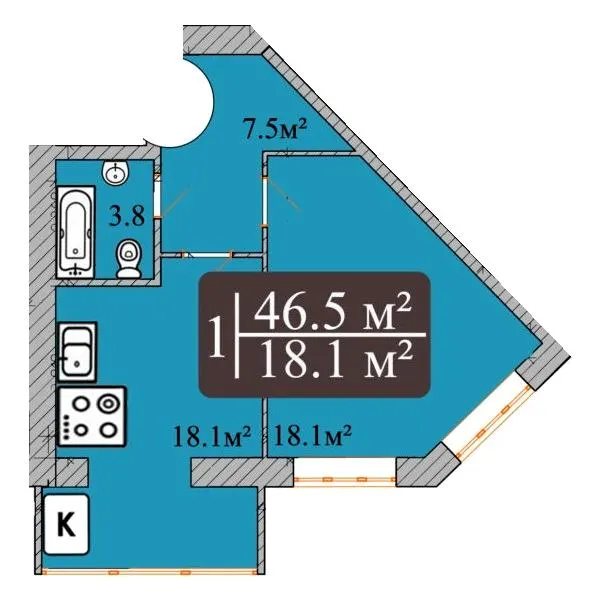 ЖК Dream Park — 46.5 м²