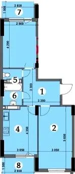 ЖК Шевченківський квартал — 58.8 м²