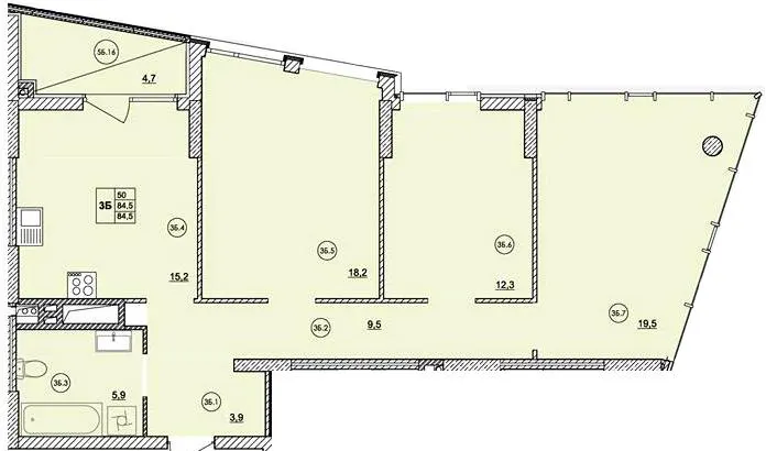ЖК Масани Сіті — 84.5 м²