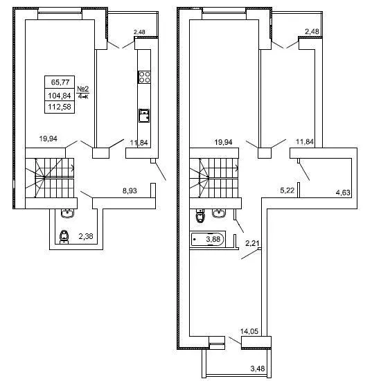 ЖК на Сінній — 112.6 м²