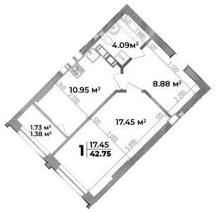 ЖК Standard LUX — 42.8 м²