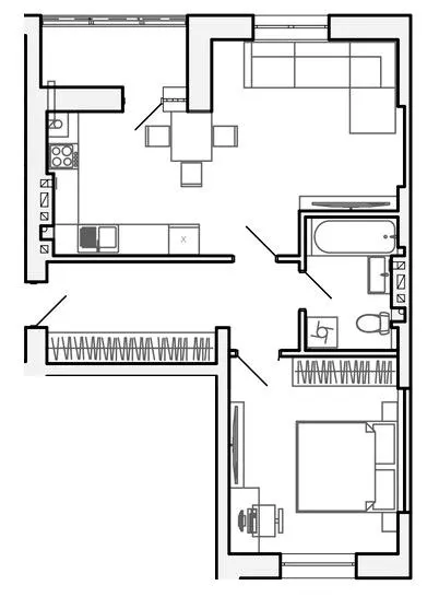 вул. Коновальця — 54.1 м²