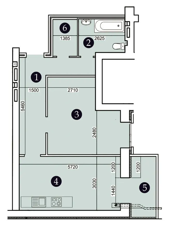 ЖК Олександрівський 2 — 53.1 м²