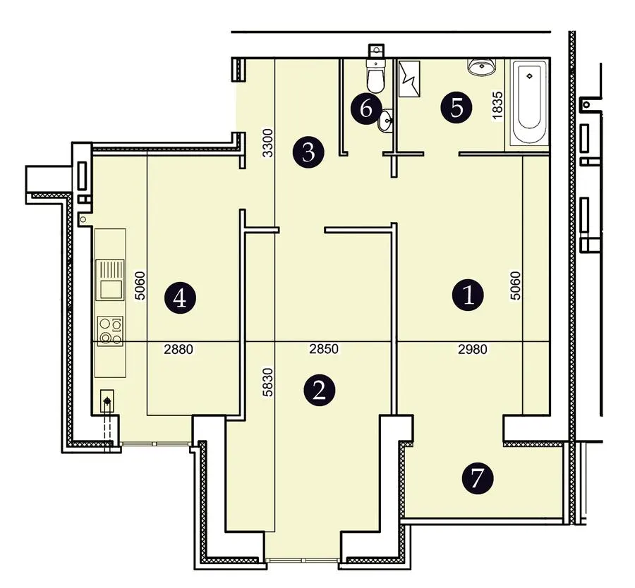 ЖК Олександрівський 2 — 64.2 м²
