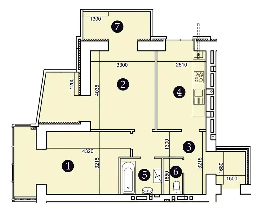 ЖК Олександрівський 2 — 67.1 м²