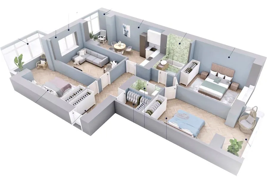 ЖК Курортний — 118.9 м²
