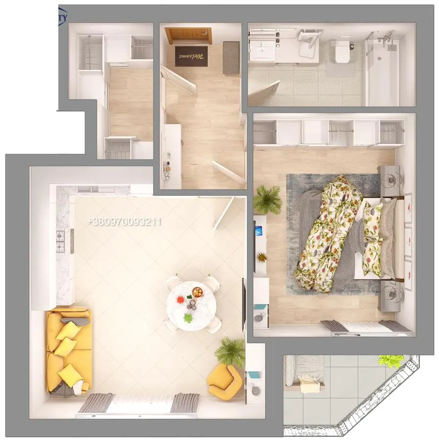 ЖК Князівський — 60.6 м²