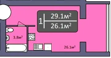 ЖК Північна Мрія — 29.1 м²