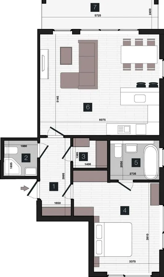 ЖК Zenhouz — 102.1 м²