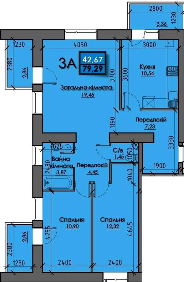 ЖК SANTORINI — 79.3 м²