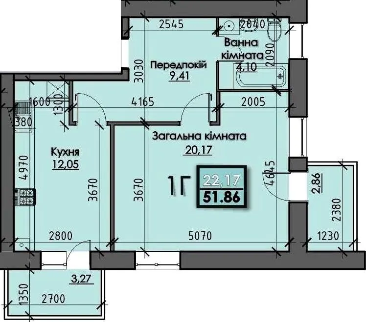 ЖК SANTORINI — 51.9 м²