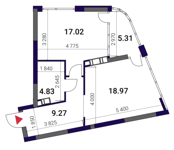 ЖК Great — 55.4 м²