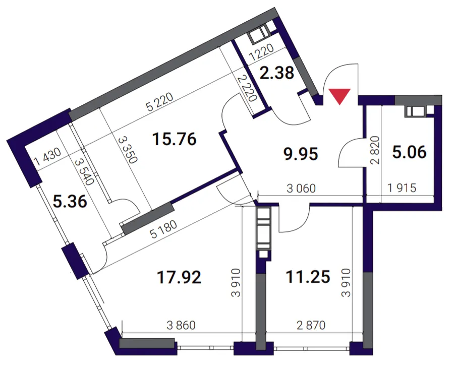 ЖК Great — 67.7 м²