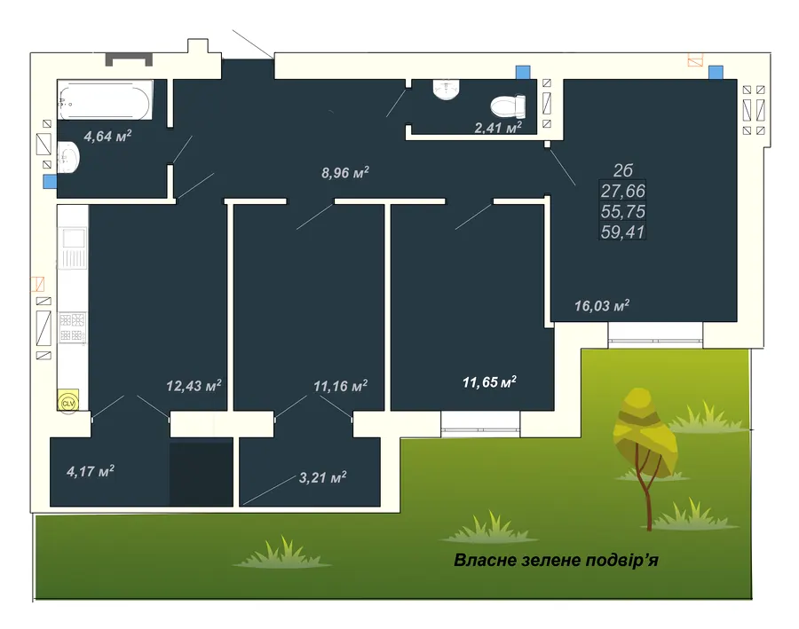 ЖК Атмосфера — 74.7 м²