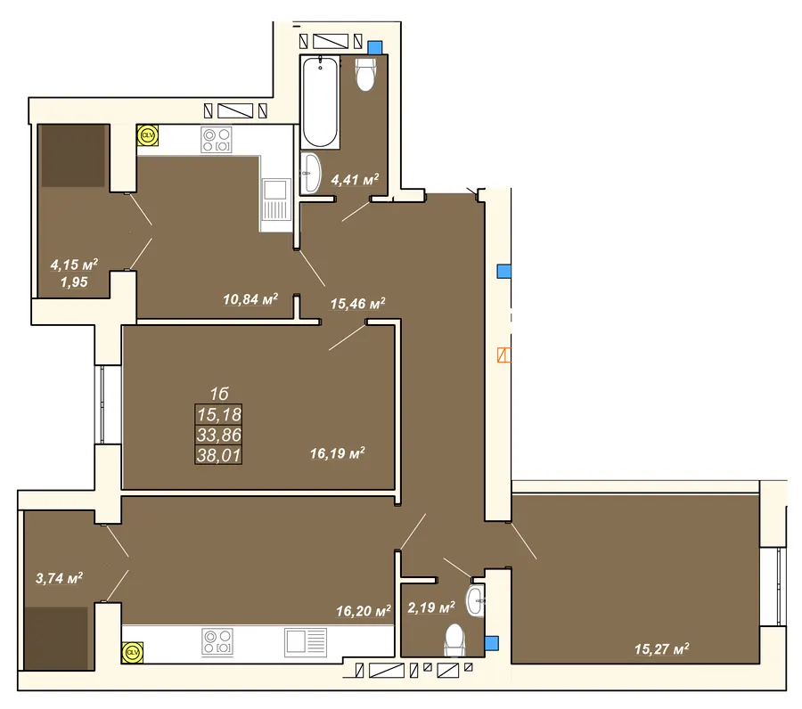 ЖК Атмосфера — 88.5 м²