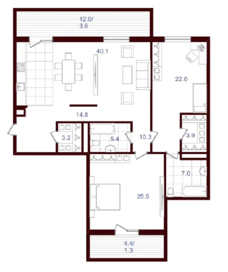 3-кімнатна квартира, 131 м², вул. Розваги, 27, Запоріжжя — фото 1