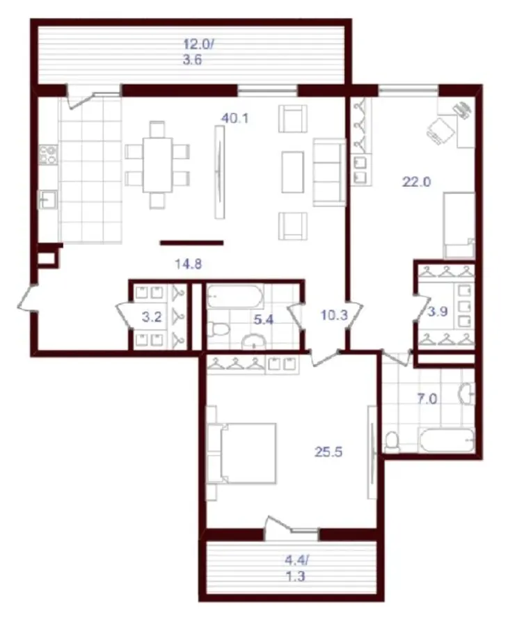 Клубний будинок Корона Ренесансу — 131.4 м²