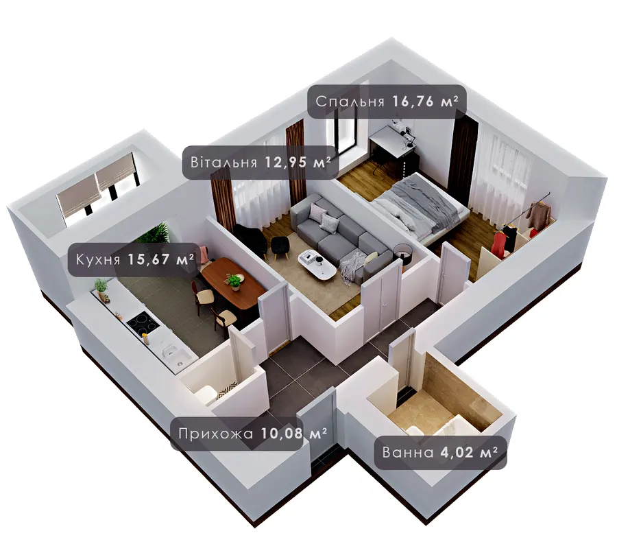 ЖК Урожайный — 61.3 м²