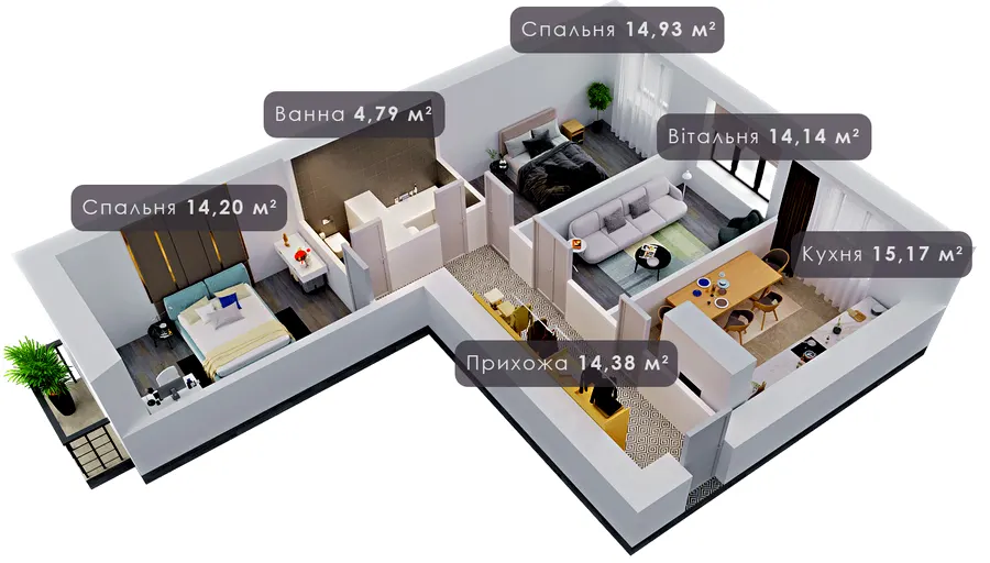 ЖК Урожайный — 78.1 м²