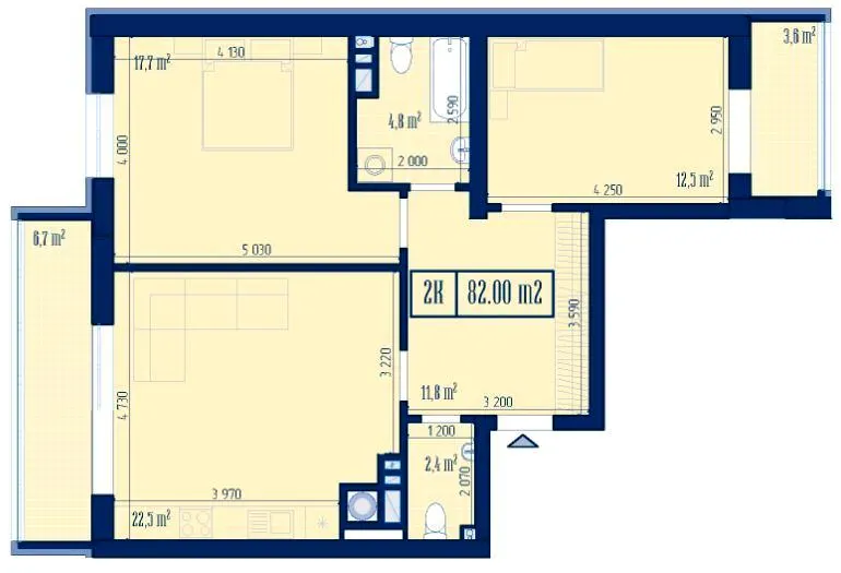 ЖК Центральний — 82 м²