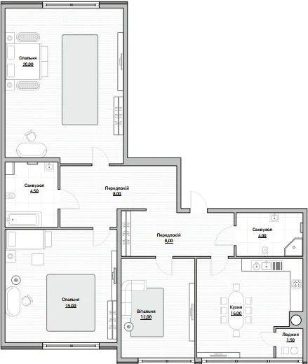 3-кімнатна квартира, 89 м², вул. Жулянська, 1а, 1б, 1в, 1г, 1д, вул. Европ, Крюківщина — фото 1