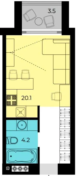 ЖК Мармелад — 26.5 м²