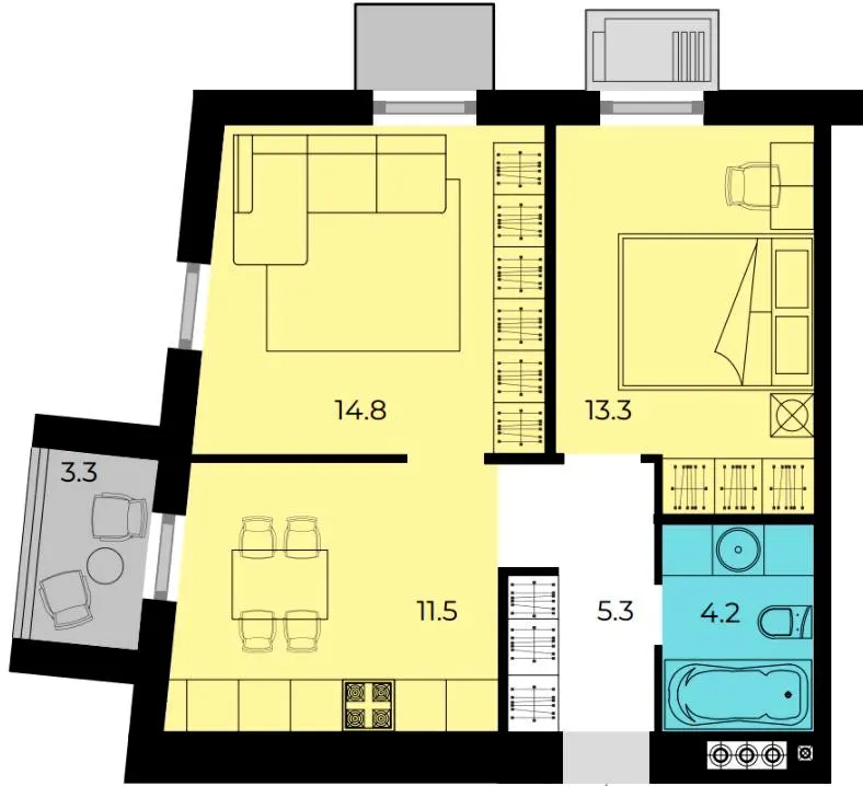 ЖК Мармелад — 50.9 м²