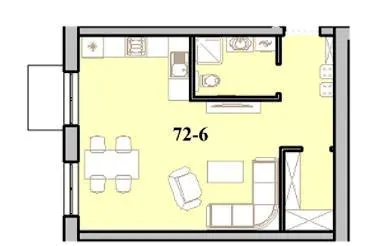 Клубний будинок Малий Марсель — 41.6 м²