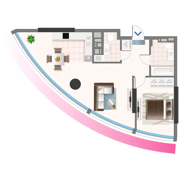 ЖК Oasis — 67.9 м²