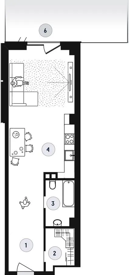 ЖК Club House GREY — 48 м²